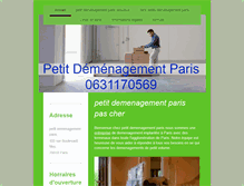 Tablet Screenshot of petit-demenagement-paris.com
